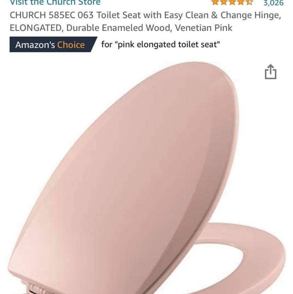 Pink Elongated toilet seat